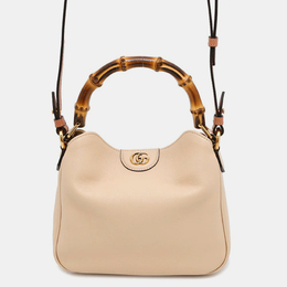 Gucci: Бежевая сумка  Bamboo