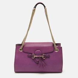 Gucci: Фиолетовая сумка 