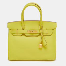 Hermes: Жёлтая сумка  Birkin 30