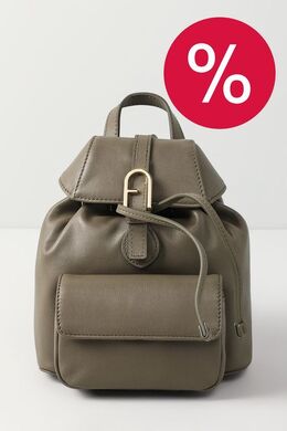 Furla: Рюкзак цвета хаки 