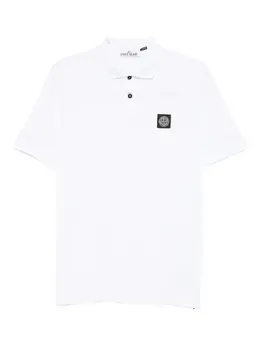 Stone Island: Белое поло 