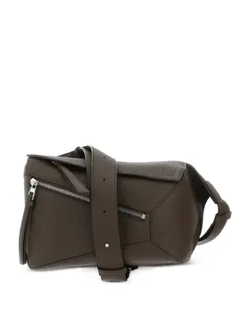 LOEWE: Коричневая поясная сумка  Puzzle