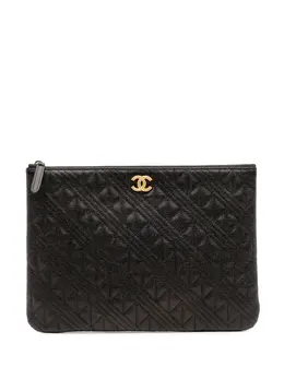 CHANEL Pre-Owned: Чёрный клатч 