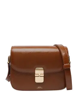 A.P.C.: Коричневая сумка через плечо  Grace