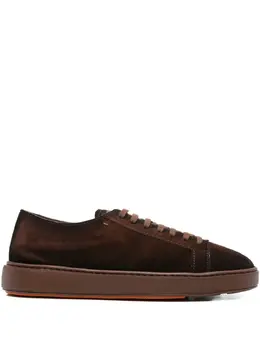 Santoni: Коричневые кроссовки 