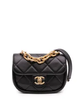CHANEL Pre-Owned: Чёрная сумка через плечо 