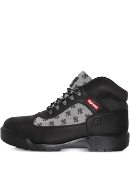 Timberland: Чёрные ботинки 