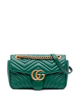 Gucci Pre-Owned: Зелёная сумка через плечо 