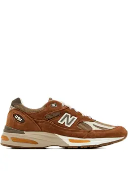 New Balance: Коричневые кроссовки 