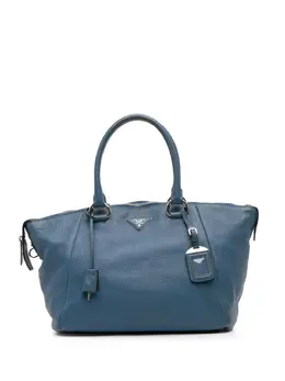 Prada Pre-Owned: Голубая сумка 