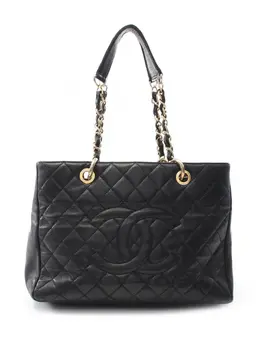 CHANEL Pre-Owned: Чёрная сумка-шоппер 