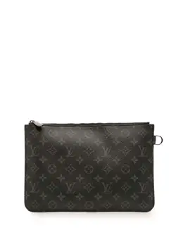Louis Vuitton Pre-Owned: Чёрный клатч 