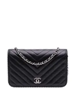 CHANEL Pre-Owned: Чёрный кошелёк 