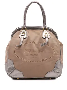 Prada Pre-Owned: Коричневая сумка-шоппер 
