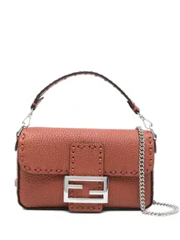 FENDI: Коричневая сумка-шоппер  Baguette