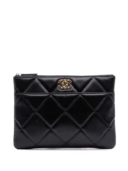 CHANEL Pre-Owned: Чёрный клатч 
