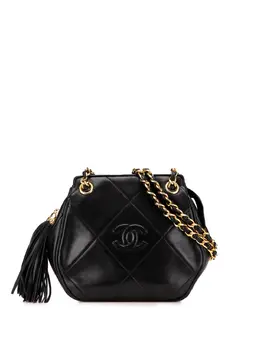 CHANEL Pre-Owned: Чёрная сумка через плечо 
