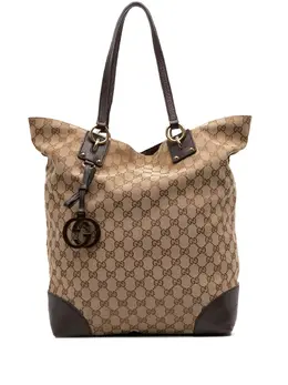 Gucci Pre-Owned: Коричневая сумка-шоппер 