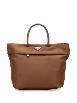 Prada Pre-Owned: Коричневая сумка-шоппер 