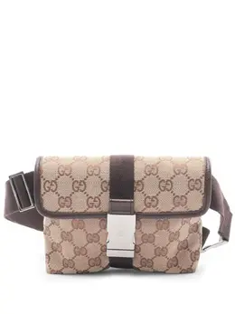 Gucci Pre-Owned: Коричневая поясная сумка 