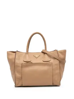 Prada Pre-Owned: Коричневая сумка-шоппер 