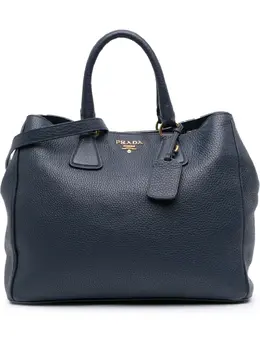 Prada Pre-Owned: Голубая сумка-шоппер 