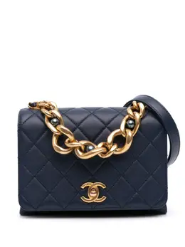 CHANEL Pre-Owned: Голубая сумка 