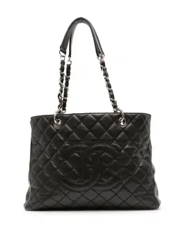 CHANEL Pre-Owned: Чёрная сумка-шоппер 