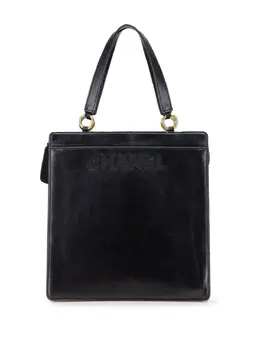 CHANEL Pre-Owned: Чёрная сумка-шоппер 