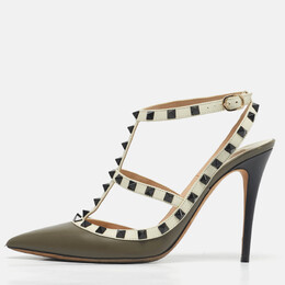 Valentino: Двухцветные туфли  Rockstud