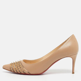 Christian Louboutin: Бежевые туфли 