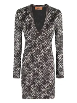 Missoni: Платье с v-образным вырезом 