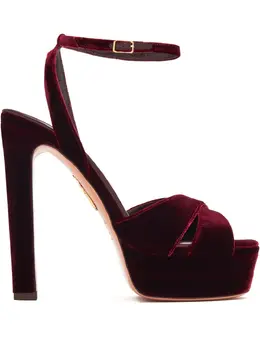 Aquazzura: Бордовые сандалии 