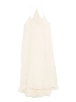Alberta Ferretti: Плиссированное платье 