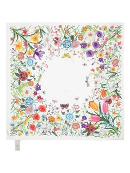 Gucci: Шарф  Flora с принтом