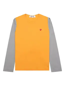 Comme Des Garçons Play: Двухцветная футболка  Heart