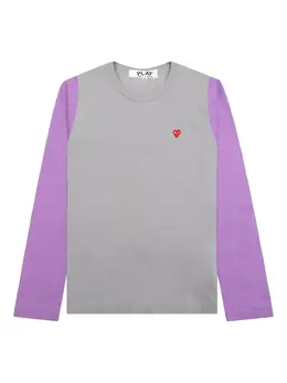 Comme Des Garçons Play: Футболка  Heart с длинным рукавом