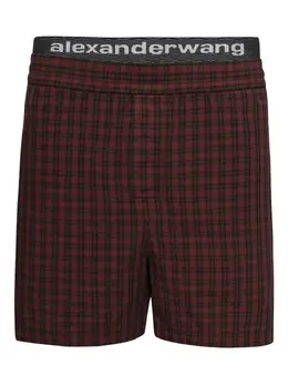 Alexander Wang: Коричневые шорты  Boxer