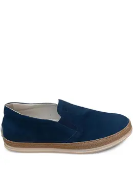 Tod's: Голубые мокасины 