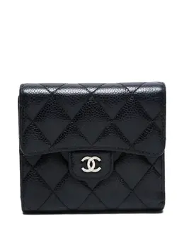 CHANEL Pre-Owned: Чёрный кошелёк 