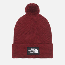 The North Face: Бордовая шапка  Logo Box