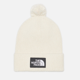 The North Face: Белая шапка  Logo Box
