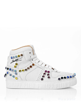 Philipp Plein: Белые кроссовки 