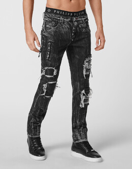 Philipp Plein: Зауженные джинсы 