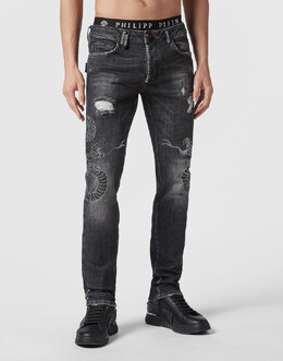 Philipp Plein: Прямые джинсы 