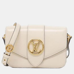 Louis Vuitton: Бежевая сумка  Pont Neuf