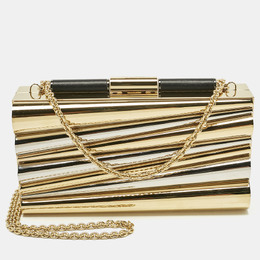 Salvatore Ferragamo: Серебристый клатч 