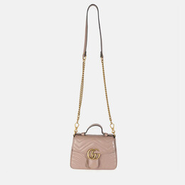 Gucci: Розовая сумка на руку  GG Marmont