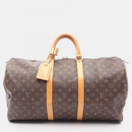 Louis Vuitton: Коричневая сумка на руку  Keepall