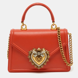 Dolce & Gabbana: Оранжевая сумка на руку  Devotion Small